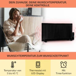 Wallander Ölradiator 1000W Thermostat Ölheizung Ultraflach Schwarz 9 Wallander Ölradiator 1000W Thermostat Ölheizung Ultraflach Schwarz -Garten Store 10033103 de 0003 usp