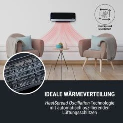 Wallkyrie Wandheizgerät 1000W/2000W 10 - 49 °C Thermostat Schwarz -Garten Store 10033139 de 0004 logo