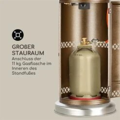 Goldflame Deluxe Terrassenheizstrahler 36.000BTU/11kW Mobil Edelstahl -Garten Store 10033279 yy 0006 logo Blumfeldt Goldflame Deluxe Heizstrahler kupfer