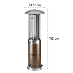 Goldflame Deluxe Terrassenheizstrahler 36.000BTU/11kW Mobil Edelstahl -Garten Store 10033279 yy 0009 logo Blumfeldt Goldflame Deluxe Heizstrahler kupfer
