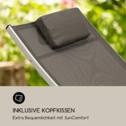 Sun Valley Sonnenliege Zusammenklappbar Kopfkissen Grau -Garten Store 10033308 de 0004 logo