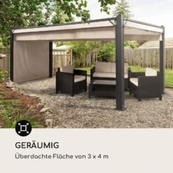 Pantheon Cortina Pavillon Mit Dach 3x4m 4 Seitenteile Beige -Garten Store 10033318 de 0004 logo