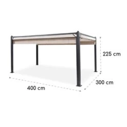 Pantheon Cortina Pavillon Mit Dach 3x4m 4 Seitenteile Beige -Garten Store 10033318 yy 0009 logo Blumfeldt Pantheon Cortina Pavillon 3x4m beige