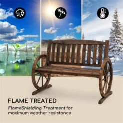 Murnau Gartenbank Flammenbehandeltes Tannenholz Braun -Garten Store 10033354 yy 0003 logo Blumfeldt Murnau Gartenbank Tannenholz braun