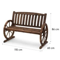 Murnau Gartenbank Flammenbehandeltes Tannenholz Braun -Garten Store 10033354 yy 0007 logo Blumfeldt Murnau Gartenbank Tannenholz braun