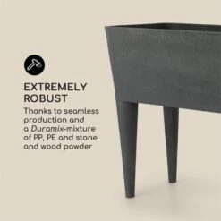 Mammutgrow Hochbeet 76 X 65 X 37 Cm UV- Und Frostschutz Anthrazit -Garten Store 10033360 yy 0005 logo Blumfeldt Mammutgrow Hochbeet anthrazit