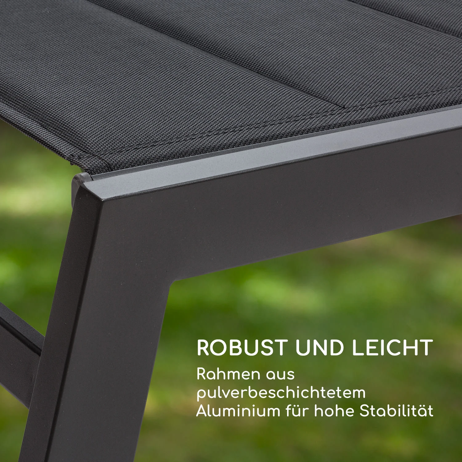 Renazzo Lounge Liegestuhl 70/30 PVC/PE Aluminium 6-Stufen Anthrazit 8 Renazzo Lounge Liegestuhl 70/30 PVC/PE Aluminium 6-Stufen Anthrazit – Bild 8