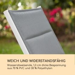 Renazzo Lounge Liegestuhl 70/30 PVC/PE Aluminium 6-Stufen Weiß Grau 12 Renazzo Lounge Liegestuhl 70/30 PVC/PE Aluminium 6-Stufen Weiß Grau -Garten Store 10033364 de 0004 logo