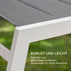 Renazzo Lounge Liegestuhl 70/30 PVC/PE Aluminium 6-Stufen Weiß Grau 16 Renazzo Lounge Liegestuhl 70/30 PVC/PE Aluminium 6-Stufen Weiß Grau -Garten Store 10033364 de 0008 logo