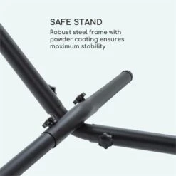 Sri Lanka Swing Hängematte Stahlrahmen 160 Kg Max. Gestreift -Garten Store 10033371 yy 0004 logo Blumfeldt Sri Lanka Swing Haengematte gestreift