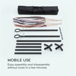 Sri Lanka Swing Hängematte Stahlrahmen 160 Kg Max. Gestreift -Garten Store 10033371 yy 0007 logo Blumfeldt Sri Lanka Swing Haengematte gestreift