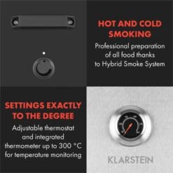 Flintstone Steel Räucherofen 1600 W Integriertes Thermometer Edelstahl 10 Flintstone Steel Räucherofen 1600 W Integriertes Thermometer Edelstahl -Garten Store 10033372 yy 0004 logo Klarstein Flintstone Steel Raeucherofen Edelstahl reedit