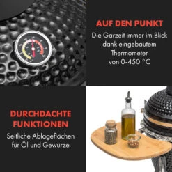 Queensize Kamado Grill Thermometer Abnehmbare Seitenteile Schwarz 15 Queensize Kamado Grill Thermometer Abnehmbare Seitenteile Schwarz -Garten Store 10033377 de 0006 logo