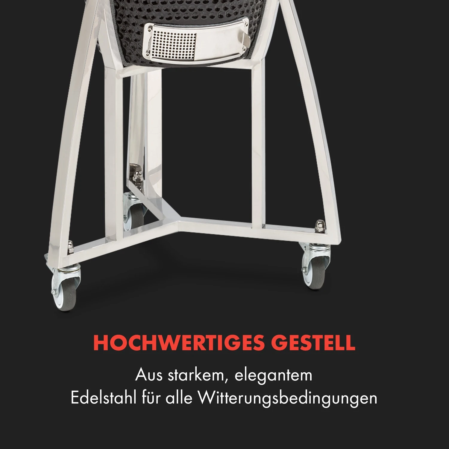 Queensize Kamado Grill Thermometer Abnehmbare Seitenteile Schwarz 8 Queensize Kamado Grill Thermometer Abnehmbare Seitenteile Schwarz – Bild 8