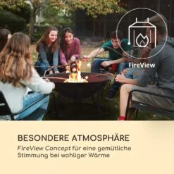 Pentos 2-in-1-Feuerschale Ø73cm Funkenschutz Ø60cm Grill Gusseisen -Garten Store 10033380 de 0003 logo