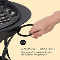 Pentos 2-in-1-Feuerschale Ø73cm Funkenschutz Ø60cm Grill Gusseisen -Garten Store 10033380 de 0005 logo