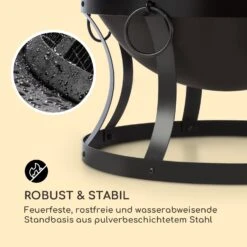 Pentos 2-in-1-Feuerschale Ø73cm Funkenschutz Ø60cm Grill Gusseisen -Garten Store 10033380 de 0006 logo