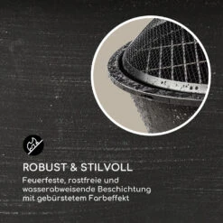 Nolana 2-in-1-Feuerschale Ø73cm Funkenschutz Ø64cm Grill Stahl Schwarz 13 Nolana 2-in-1-Feuerschale Ø73cm Funkenschutz Ø64cm Grill Stahl Schwarz -Garten Store 10033383 de 0005 logo