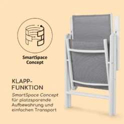 Almeria Klappstuhl 2er-Set 56,5x107x68 Cm ComfortMesh Aluminium 15 Almeria Klappstuhl 2er-Set 56,5x107x68 Cm ComfortMesh Aluminium -Garten Store 10033401 de 0006 logo