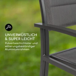 Torremolinos Gartenstühle 2 St. Aluminium ComfortMesh Dunkelgrau 12 Torremolinos Gartenstühle 2 St. Aluminium ComfortMesh Dunkelgrau -Garten Store 10033404 de 0004 logo