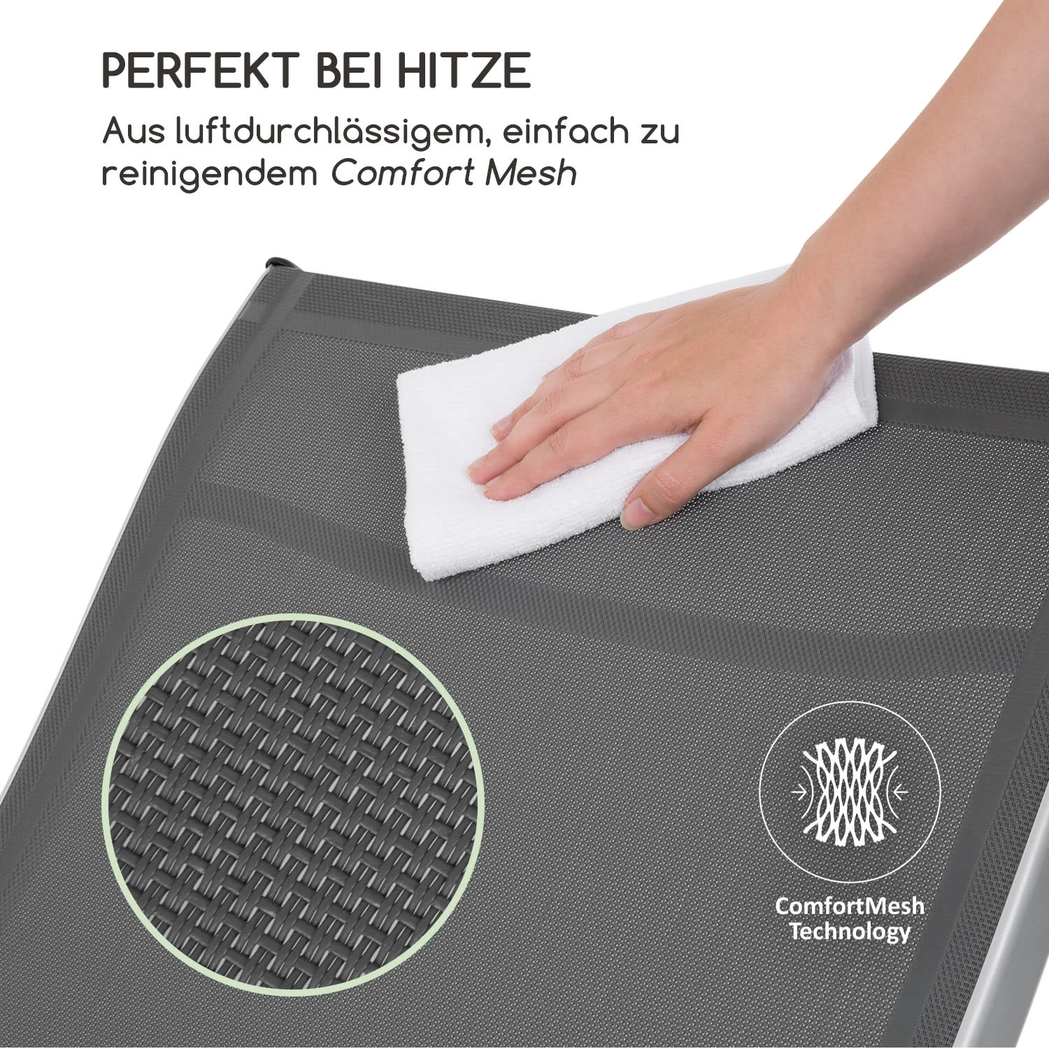 Beverly Wood Sonnenliege Schaukelstuhl Aluminium Grau 4 Beverly Wood Sonnenliege Schaukelstuhl Aluminium Grau – Bild 4