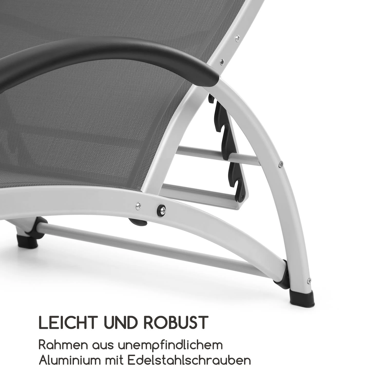 Beverly Wood Sonnenliege Schaukelstuhl Aluminium Grau 6 Beverly Wood Sonnenliege Schaukelstuhl Aluminium Grau – Bild 6