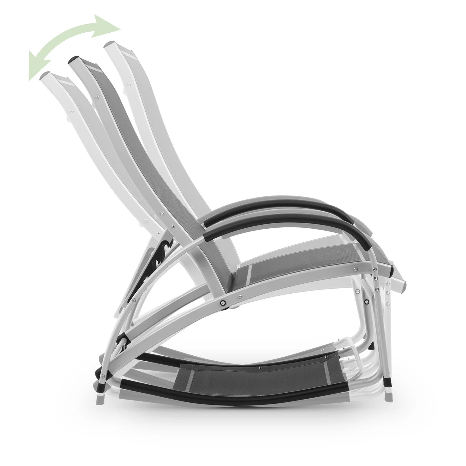 Beverly Wood Sonnenliege Schaukelstuhl Aluminium Grau 8 Beverly Wood Sonnenliege Schaukelstuhl Aluminium Grau – Bild 8