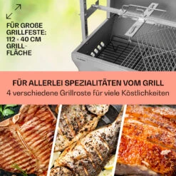 Sauenland Pro Spanferkelgrill Drehspieß 13W 4 Rollen Edelstahl -Garten Store 10033566 de 0004 usp