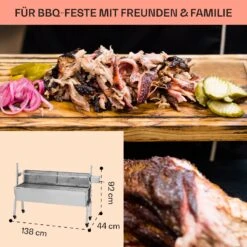Sauenland Pro Spanferkelgrill Drehspieß 13W 4 Rollen Edelstahl -Garten Store 10033566 de 0006 usp