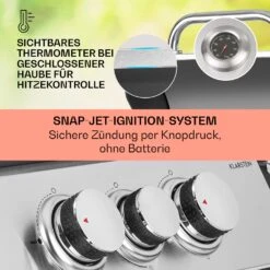 Tomahawk 3.1 S Gasgrill 3x3,6kW Brenner+2,7 KW 60x45cm Grill Edelstahl 11 Tomahawk 3.1 S Gasgrill 3x3,6kW Brenner+2,7 KW 60x45cm Grill Edelstahl -Garten Store 10033567 de 0004 usp