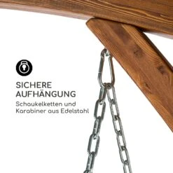 Aruba Hollywoodschaukel Sonnendach 130cm 2-Sitzer Massivholz Grau -Garten Store 10033574 de 0006 logo