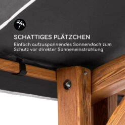 Aruba Hollywoodschaukel Sonnendach 130cm 2-Sitzer Massivholz Grau -Garten Store 10033574 de 0007 logo