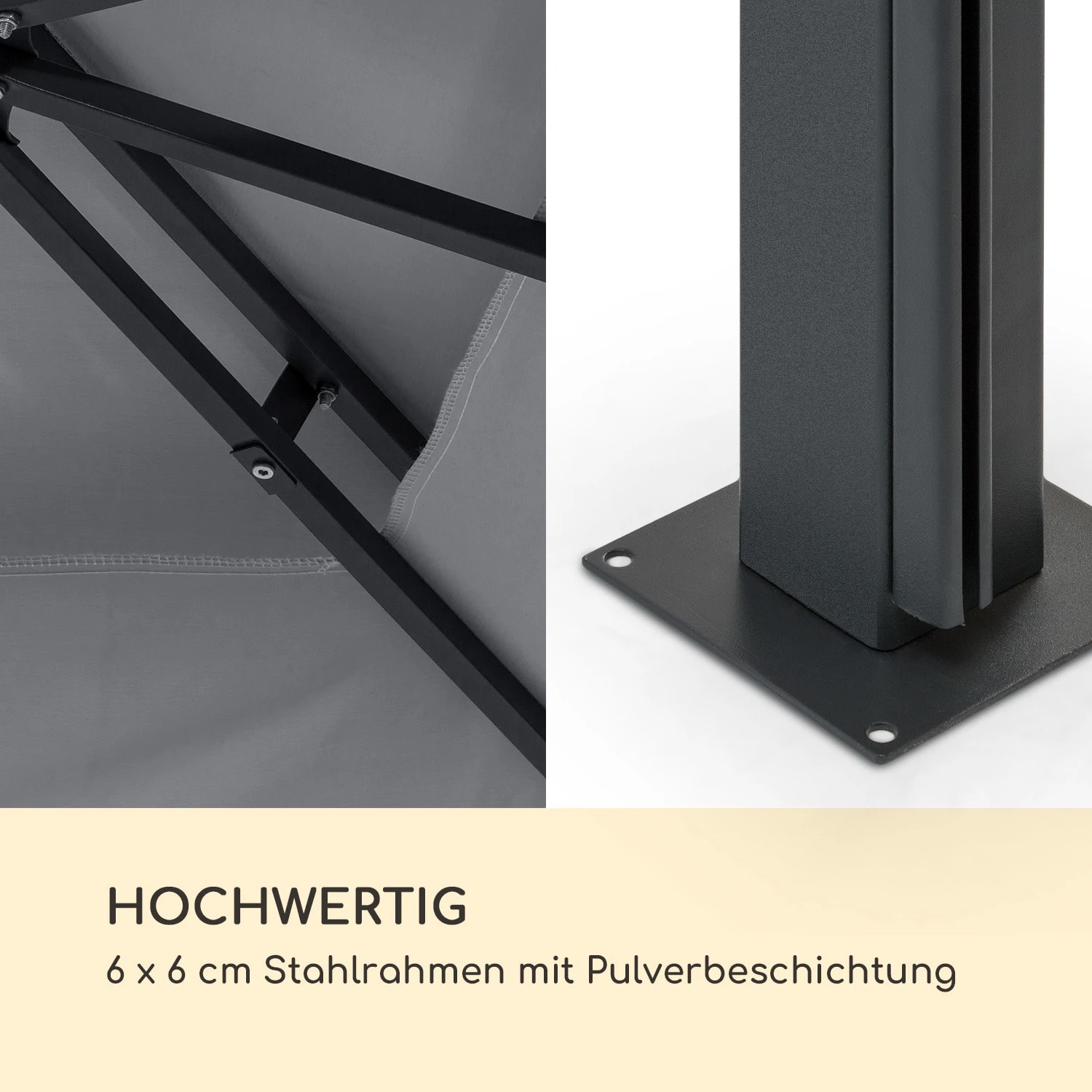 Grandezza Cortina Gartenpavillon 3x4m 4 Seitenteile Dunkelgrau 4 Grandezza Cortina Gartenpavillon 3x4m 4 Seitenteile Dunkelgrau – Bild 4