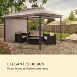 Grandezza Cortina Gartenpavillon 3x4m 4 Seitenteile Beige -Garten Store 10033608 de 0006 logo