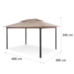 Grandezza Cortina Gartenpavillon 3x4m 4 Seitenteile Beige -Garten Store 10033608 yy 0007 logo