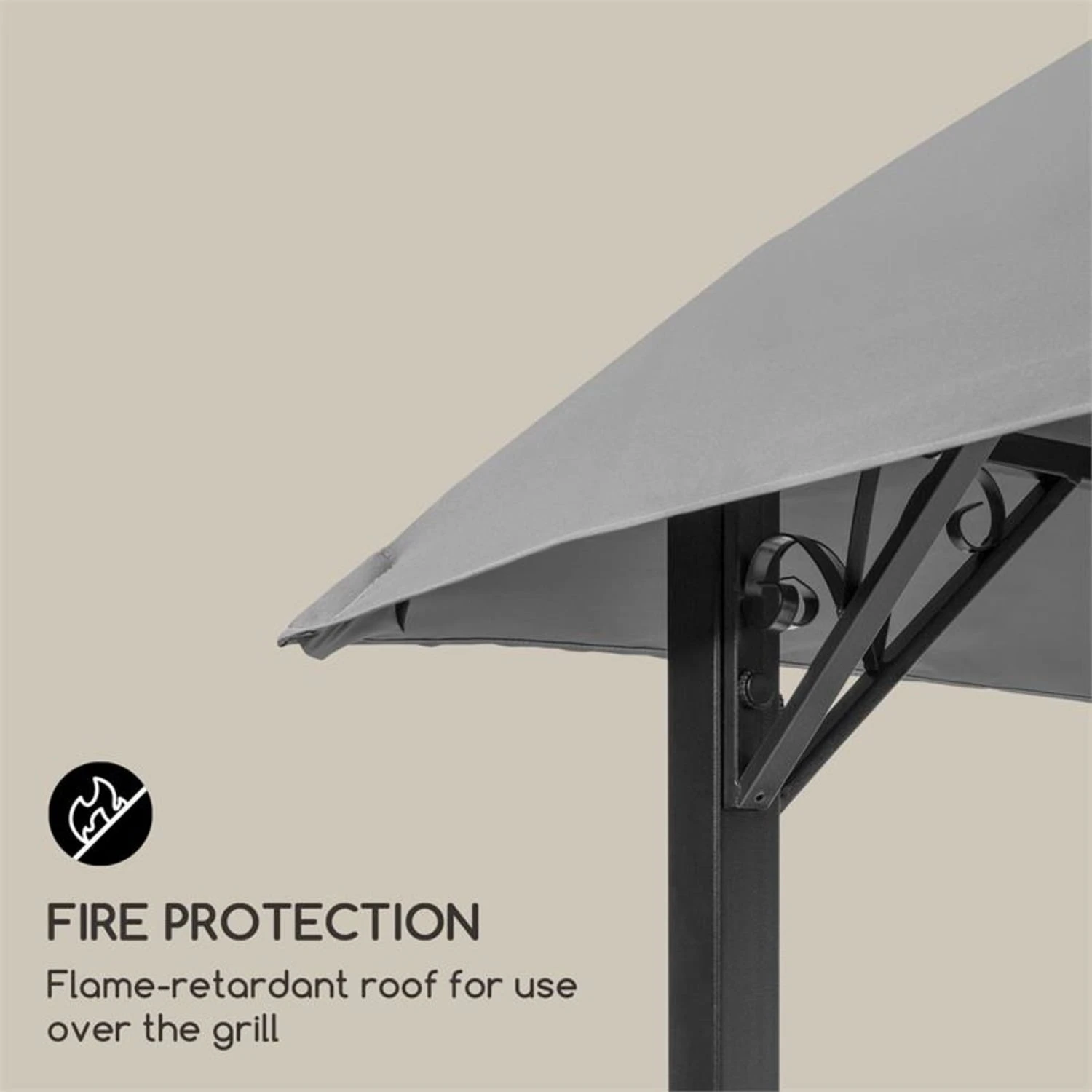 Steakhouse Al Sur Pavillon 244x260x152cm 160 G Flammhemmend Stahl Grau 4 Steakhouse Al Sur Pavillon 244x260x152cm 160 G Flammhemmend Stahl Grau – Bild 4