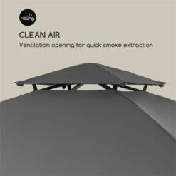 Steakhouse Al Sur Pavillon 244x260x152cm 160 G Flammhemmend Stahl Grau 15 Steakhouse Al Sur Pavillon 244x260x152cm 160 G Flammhemmend Stahl Grau -Garten Store 10033609 yy 0007 logo Blumfeldt Steakhouse al Sur Pavillon grau