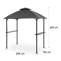 Steakhouse Al Sur Pavillon 244x260x152cm 160 G Flammhemmend Stahl Grau 17 Steakhouse Al Sur Pavillon 244x260x152cm 160 G Flammhemmend Stahl Grau -Garten Store 10033609 yy 0009 logo Blumfeldt Steakhouse al Sur Pavillon grau