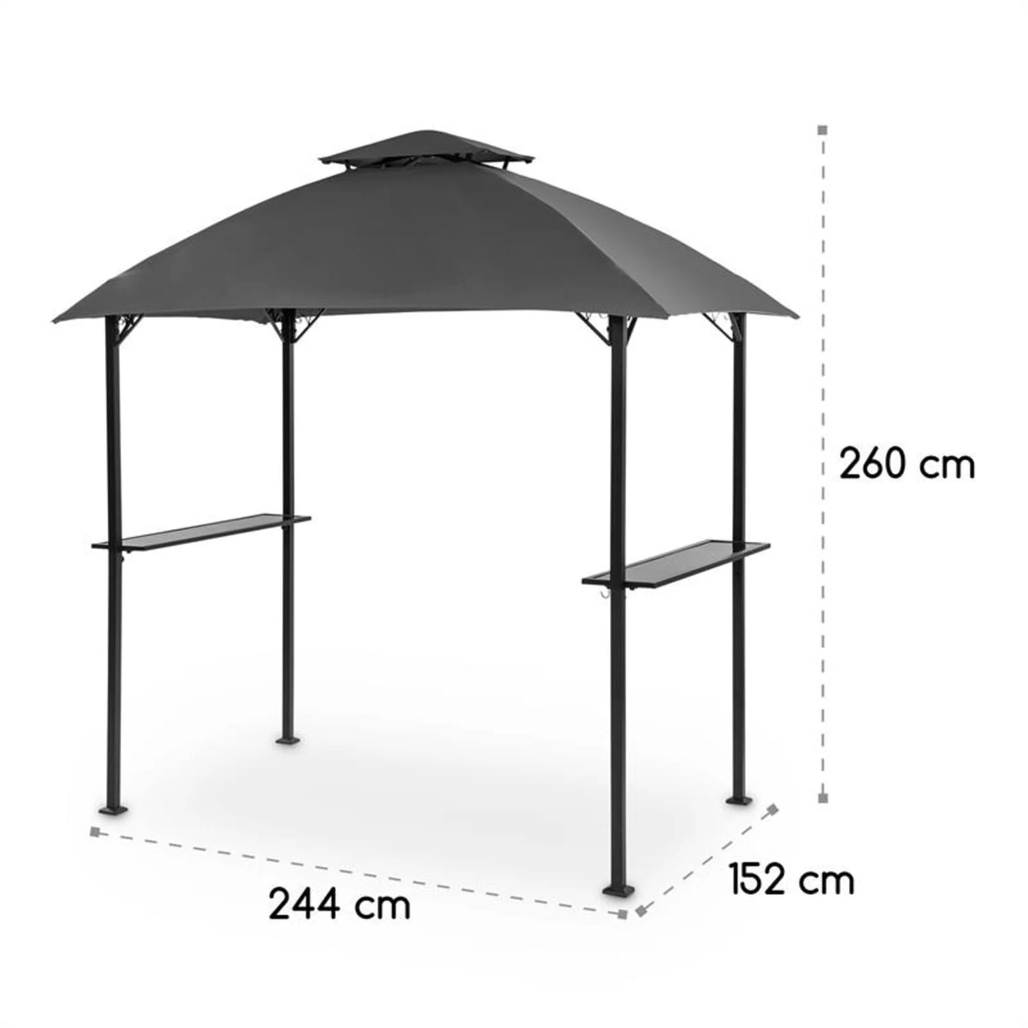 Steakhouse Al Sur Pavillon 244x260x152cm 160 G Flammhemmend Stahl Grau 9 Steakhouse Al Sur Pavillon 244x260x152cm 160 G Flammhemmend Stahl Grau – Bild 9