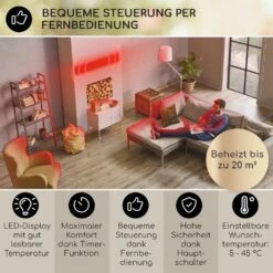 Cosmic Beam Plus XXL Infrarot-Heizstrahler 3000W IP44 Fernbedienung 10 Cosmic Beam Plus XXL Infrarot-Heizstrahler 3000W IP44 Fernbedienung -Garten Store 10033699 de 0003 usp