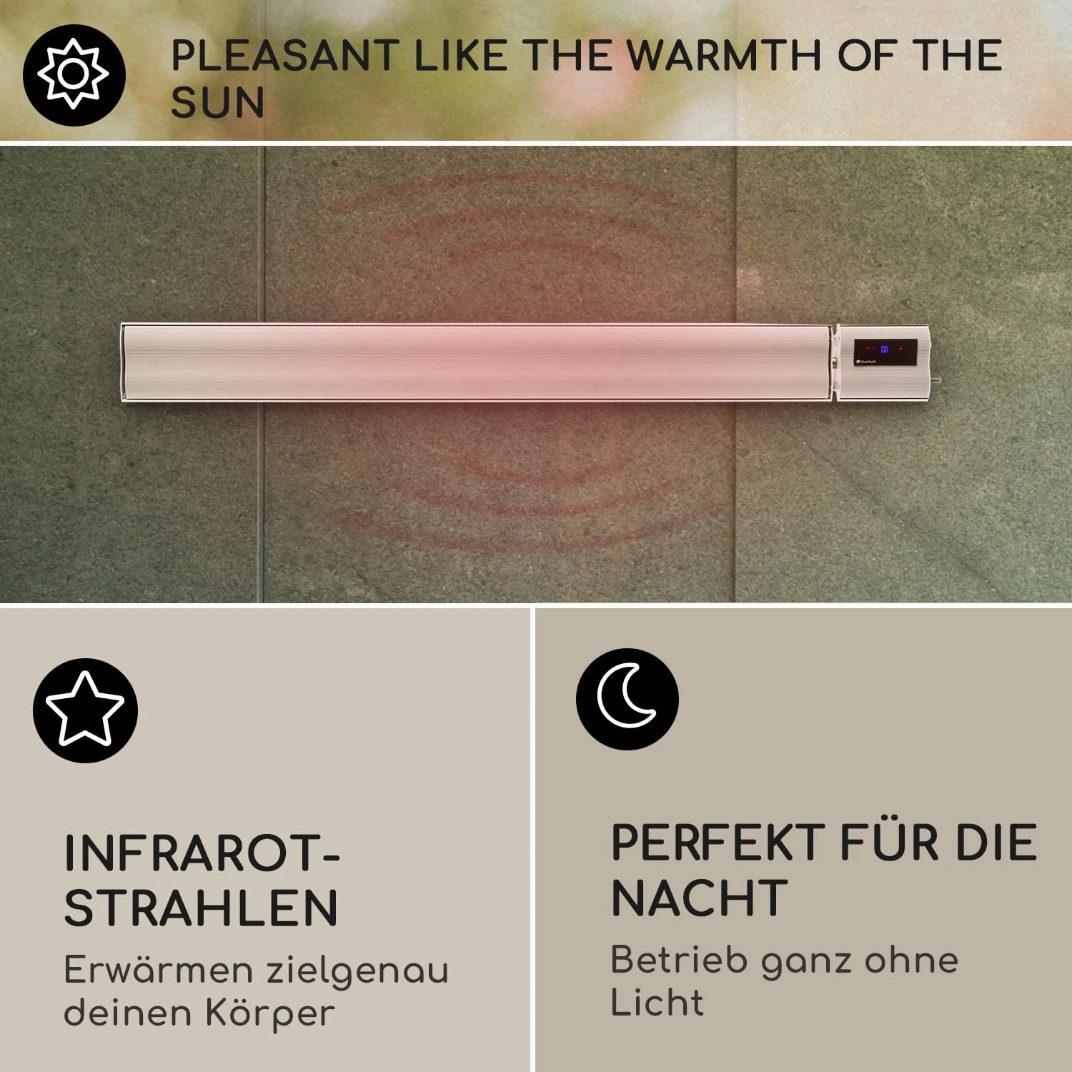 Cosmic Beam Plus XXL Infrarot-Heizstrahler 3000W IP44 Fernbedienung 4 Cosmic Beam Plus XXL Infrarot-Heizstrahler 3000W IP44 Fernbedienung – Bild 4