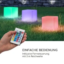 Shinecube XL Leuchtwürfel 40x40x40cm 16 Farben-LED 4 Licht-Modi Weiß -Garten Store 10033732 de 0004 logo