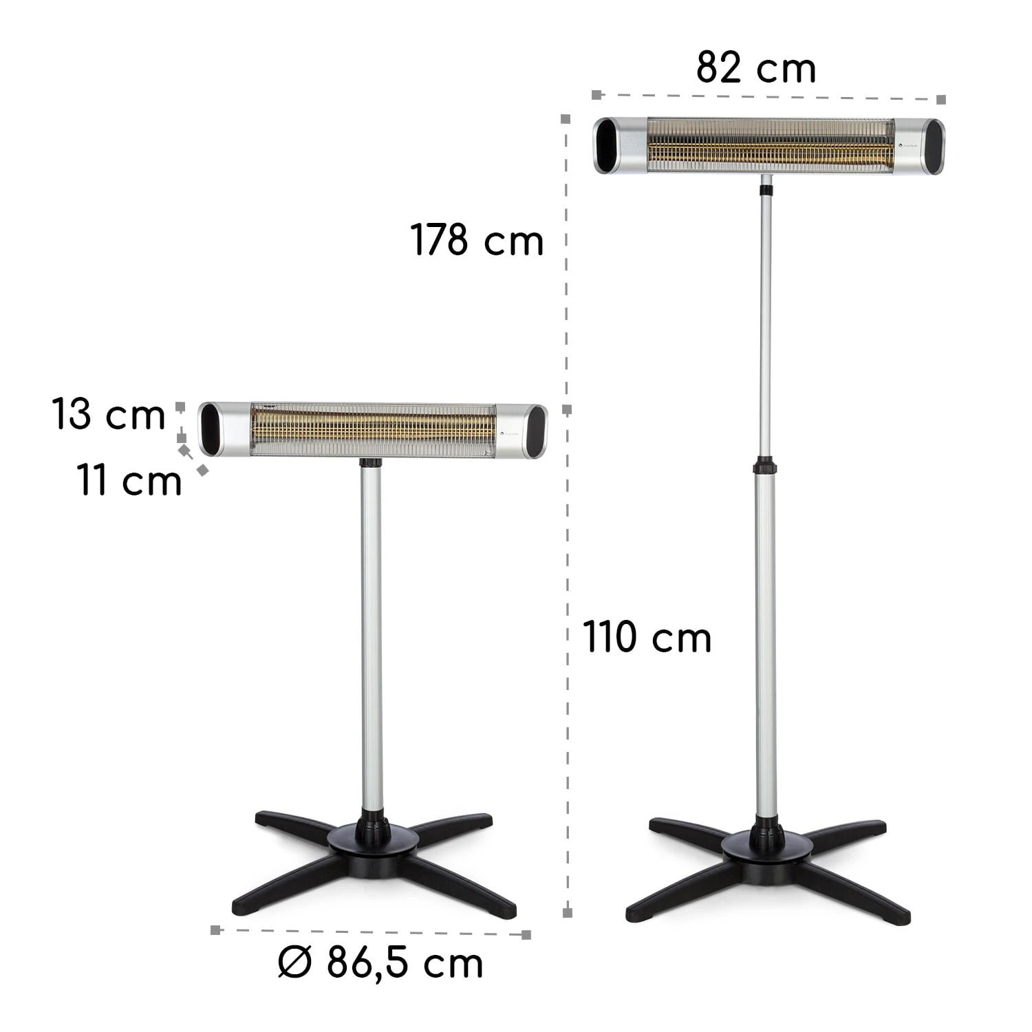 Dark Wave Stand Infrarot-Heizstrahler 2000W Goldbeschichtete Carbonröhre IP65 Standfuß 11 Dark Wave Stand Infrarot-Heizstrahler 2000W Goldbeschichtete Carbonröhre IP65 Standfuß – Bild 11