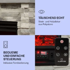 Lienz Elektrischer Kamin 1800W Steindekor Polystone Fernbedienung -Garten Store 10034123 de 0003 logo