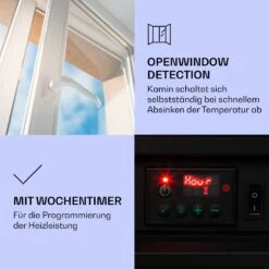 Lienz Elektrischer Kamin 1800W Steindekor Polystone Fernbedienung -Garten Store 10034123 de 0004 logo