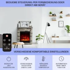 Lienz Elektrischer Kamin 1800W Steindekor Polystone Fernbedienung -Garten Store 10034123 de 0006 usp