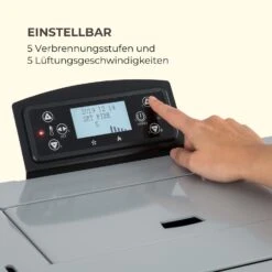 Energiewende Pelletofen 5/10 KW 5 Stufen Timer 18kg 250m³ Fernbedienung Grau -Garten Store 10034181 de 0007 logo