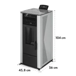 Energiewende Pelletofen 5/10 KW 5 Stufen Timer 18kg 250m³ Fernbedienung Grau -Garten Store 10034181 yy 0009 logo