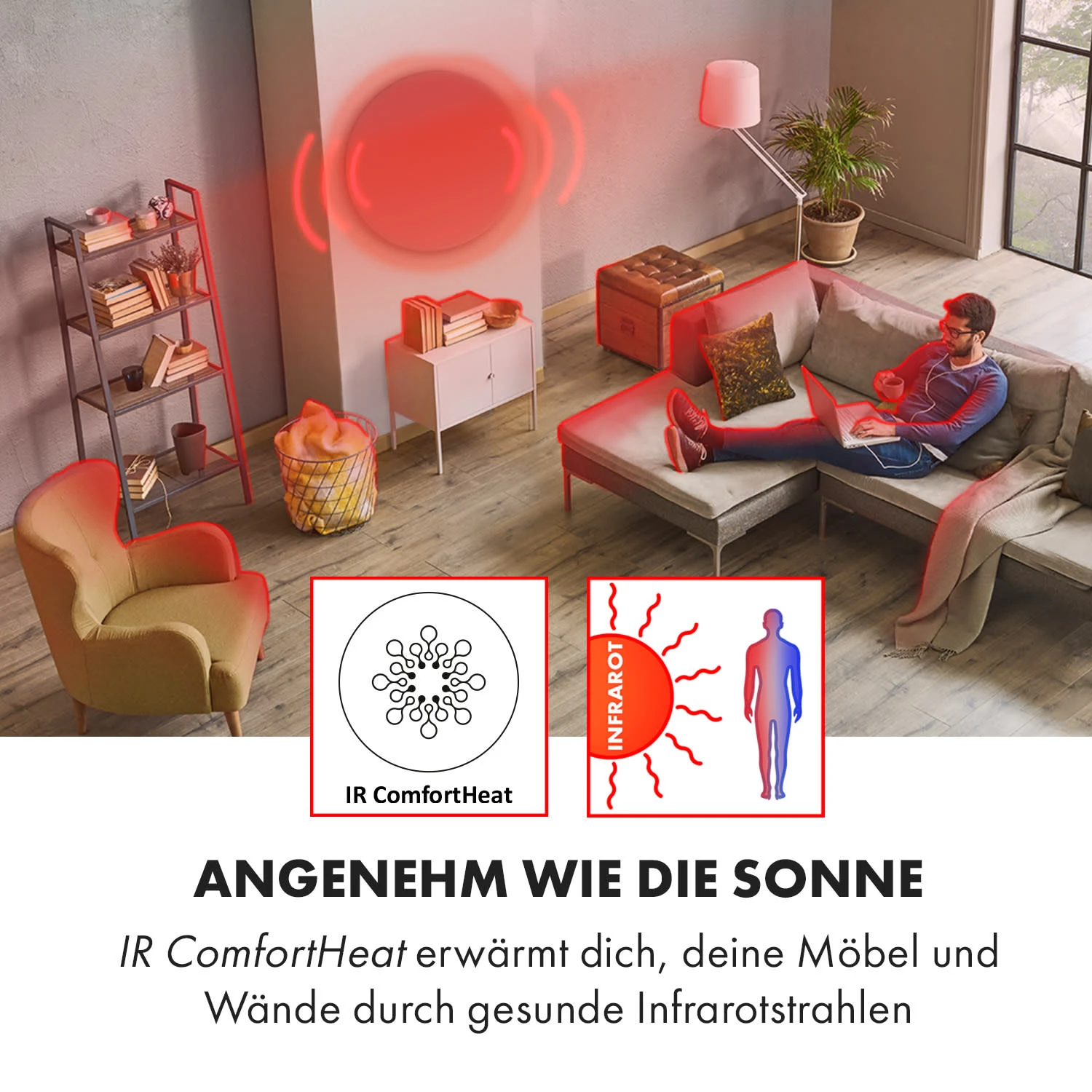 Marvel Mirror Infrarotheizung 300W Wochentimer IP54 Spiegel Rund 2 Marvel Mirror Infrarotheizung 300W Wochentimer IP54 Spiegel Rund – Bild 2