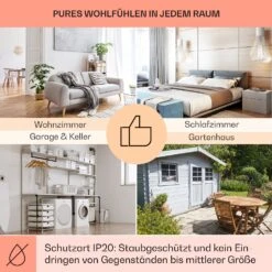 Wonderwall Air 36 Infrarotheizung 120x30cm 360W Wandinstallation Fernbedienung -Garten Store 10034231 de 0005 usp